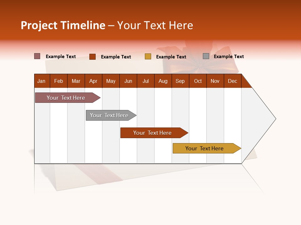 A White Card With A Brown Bow On It PowerPoint Template