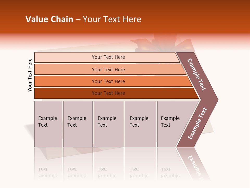 A White Card With A Brown Bow On It PowerPoint Template