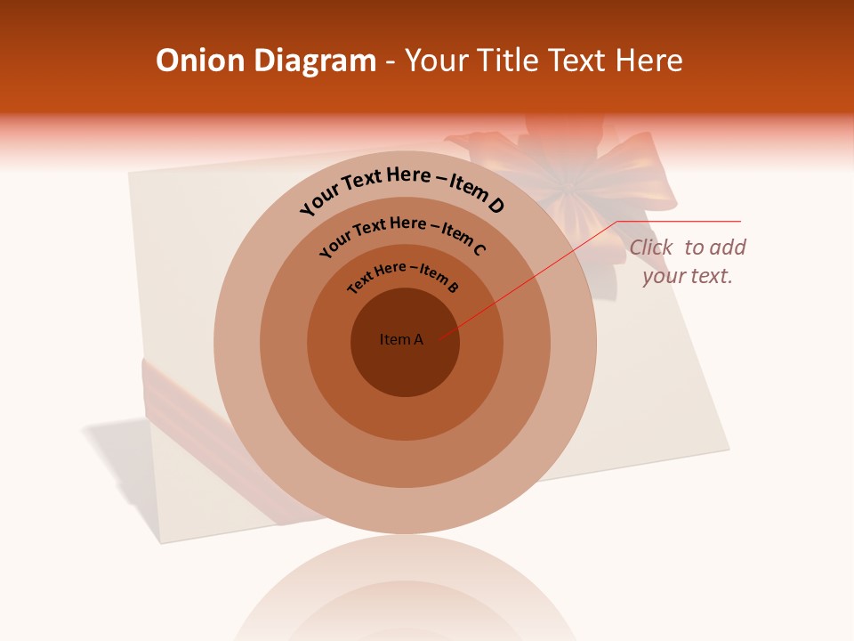 A White Card With A Brown Bow On It PowerPoint Template