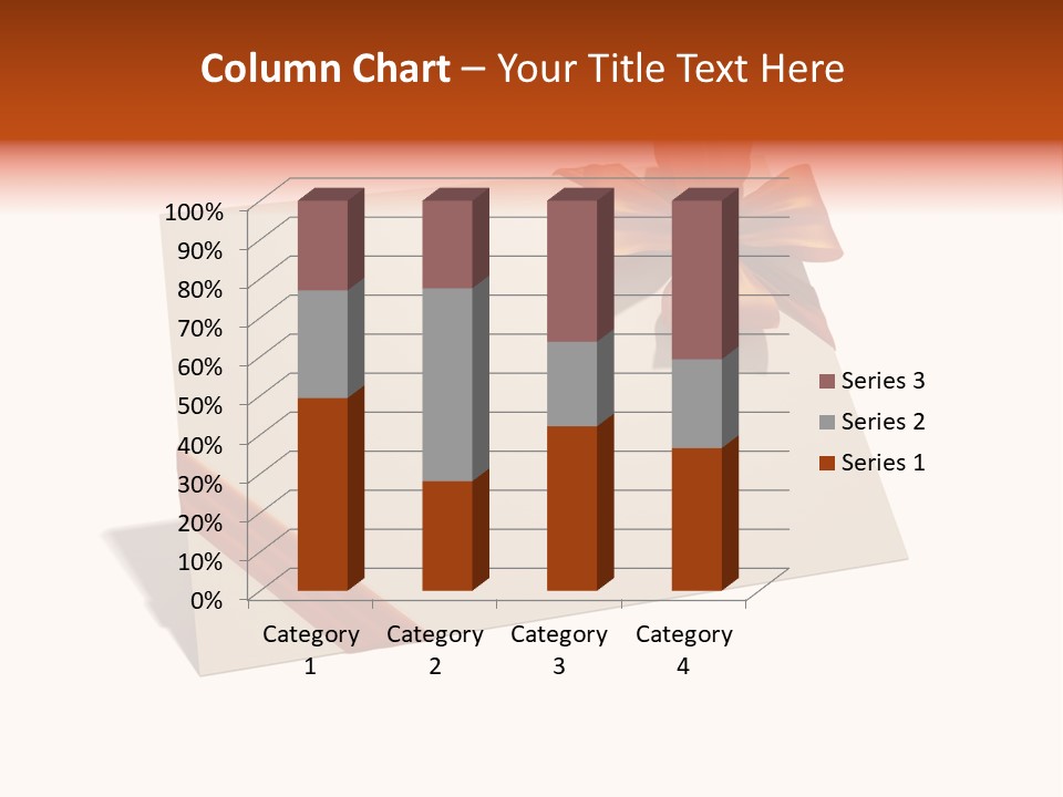 A White Card With A Brown Bow On It PowerPoint Template