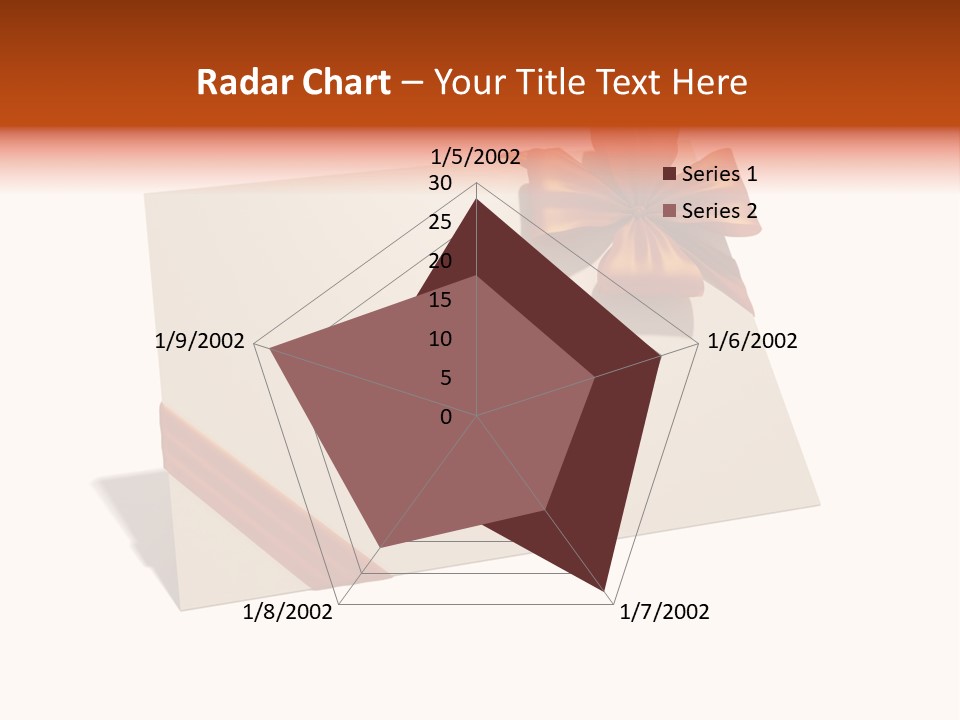 A White Card With A Brown Bow On It PowerPoint Template