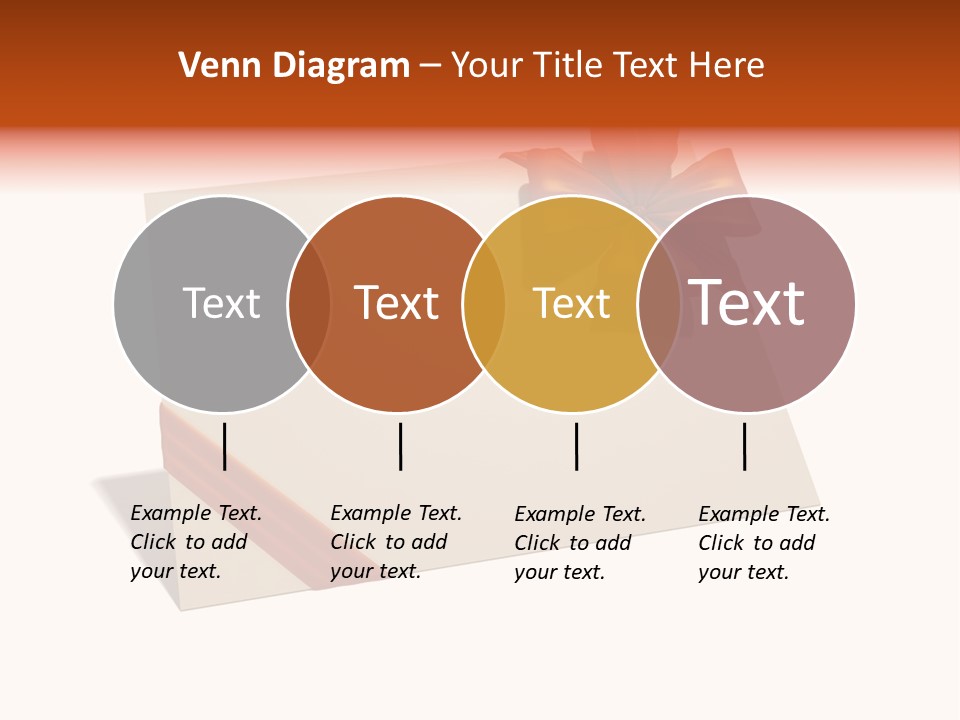 A White Card With A Brown Bow On It PowerPoint Template