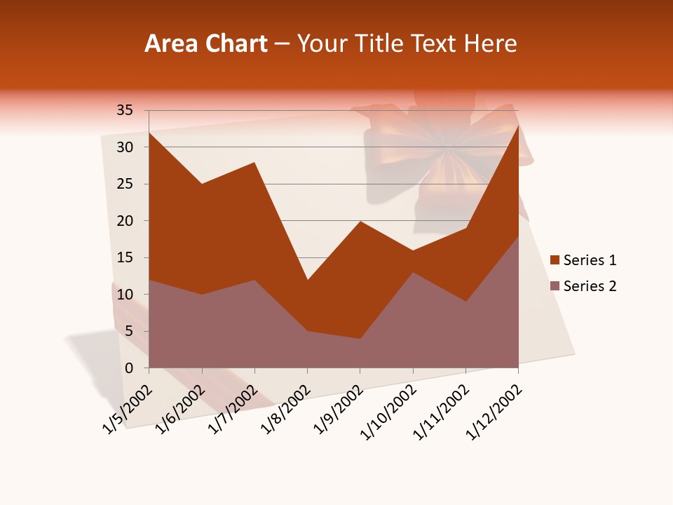 A White Card With A Brown Bow On It PowerPoint Template