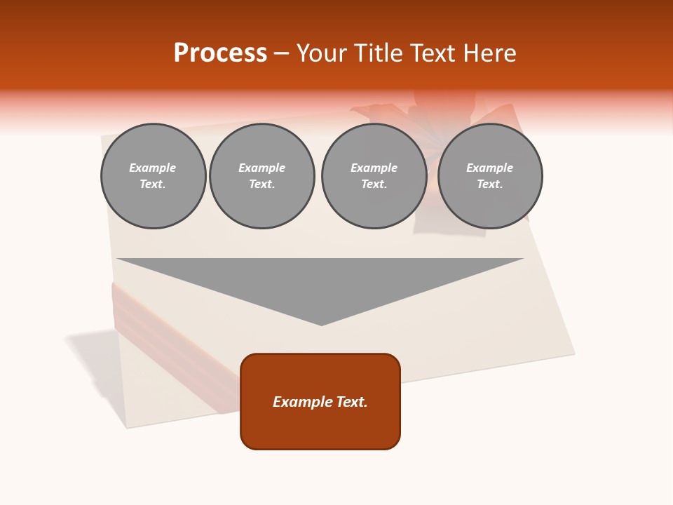 A White Card With A Brown Bow On It PowerPoint Template