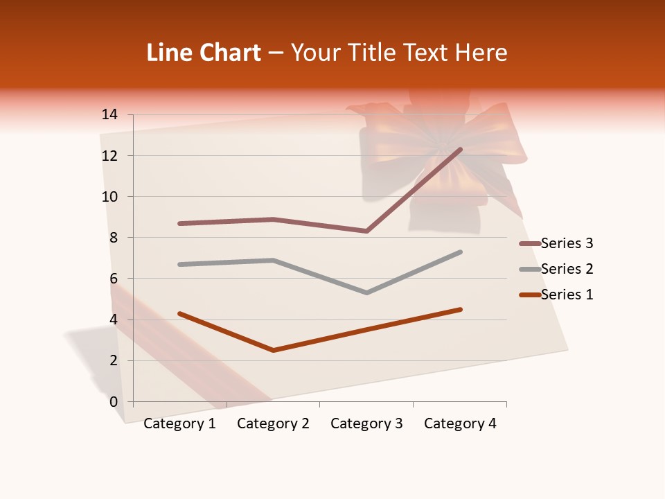 A White Card With A Brown Bow On It PowerPoint Template