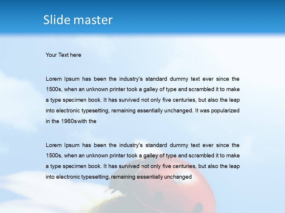 Environment Leaf Ladybug PowerPoint Template