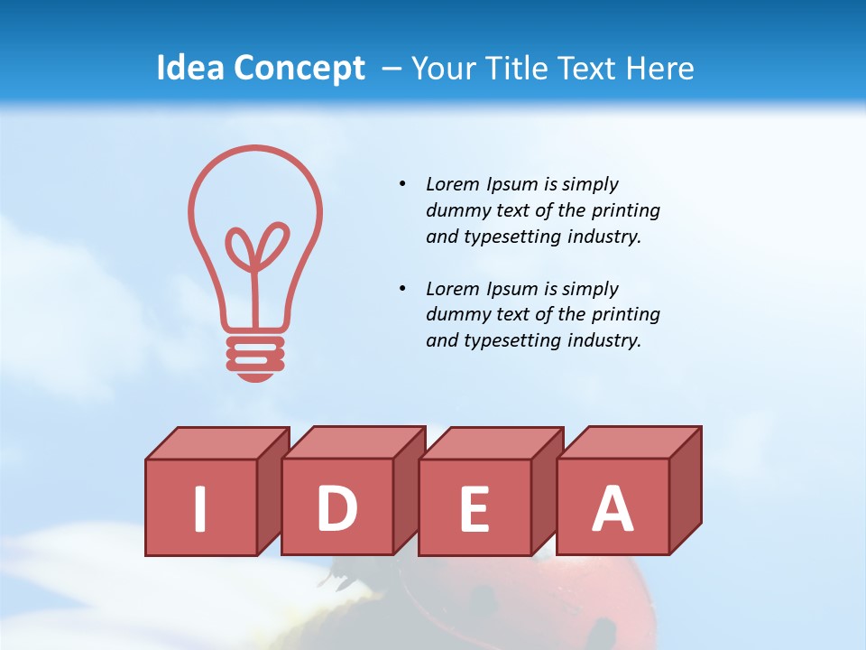 Environment Leaf Ladybug PowerPoint Template