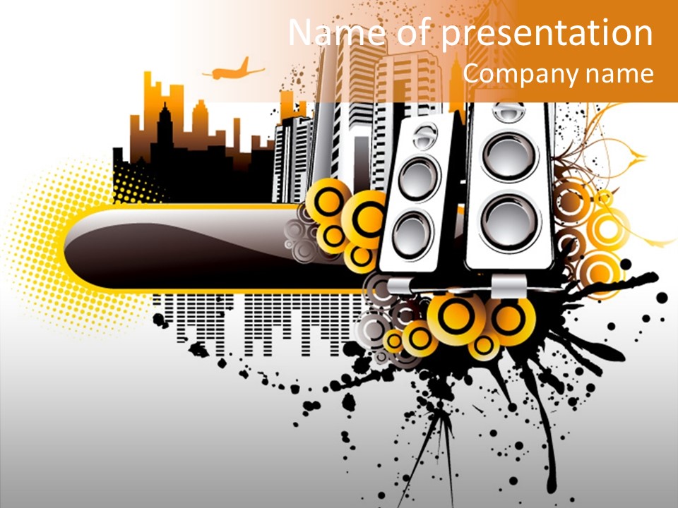 Surrounding Bass Power PowerPoint Template