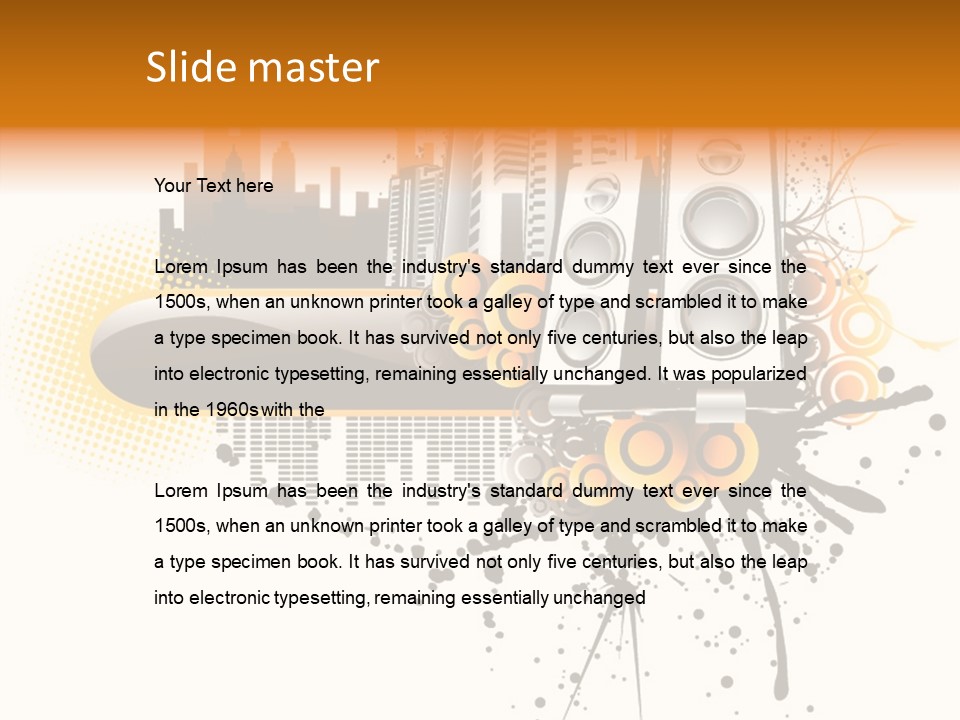 Surrounding Bass Power PowerPoint Template