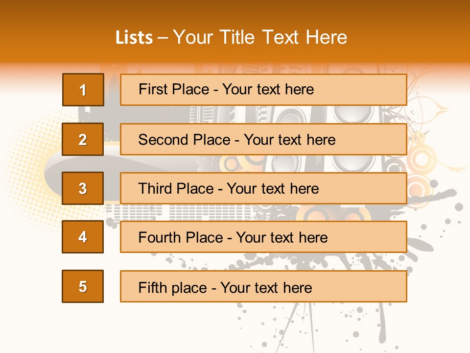 Surrounding Bass Power PowerPoint Template