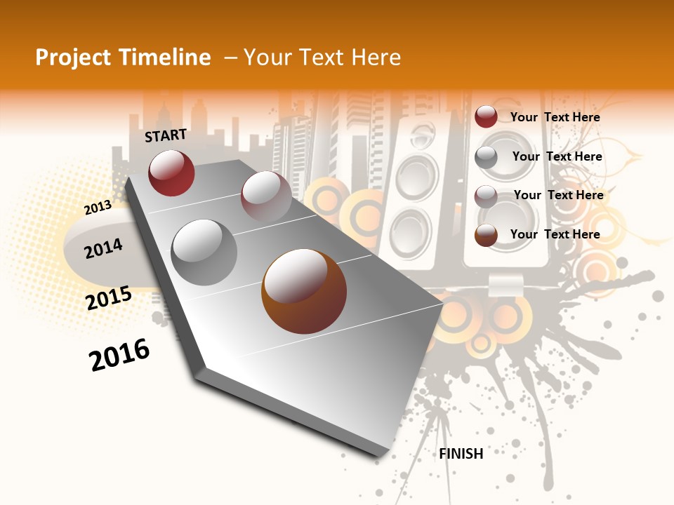 Surrounding Bass Power PowerPoint Template