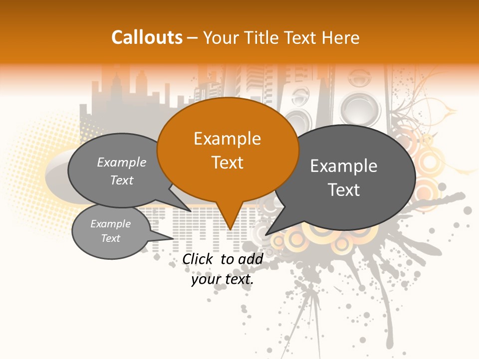 Surrounding Bass Power PowerPoint Template