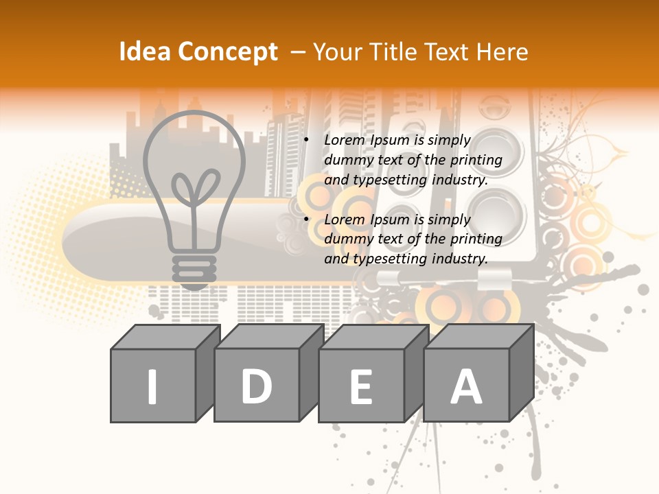 Surrounding Bass Power PowerPoint Template