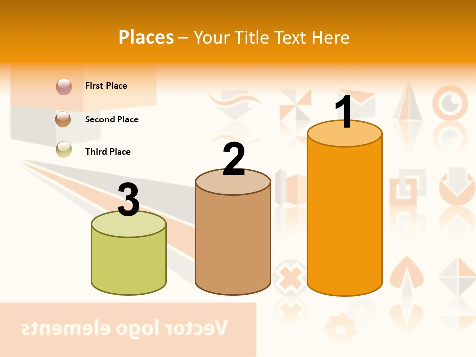 A White And Orange Presentation Is Shown PowerPoint Template