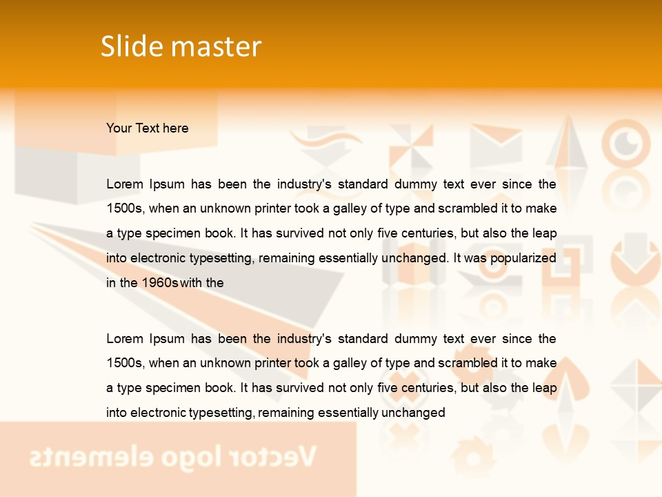 A White And Orange Presentation Is Shown PowerPoint Template