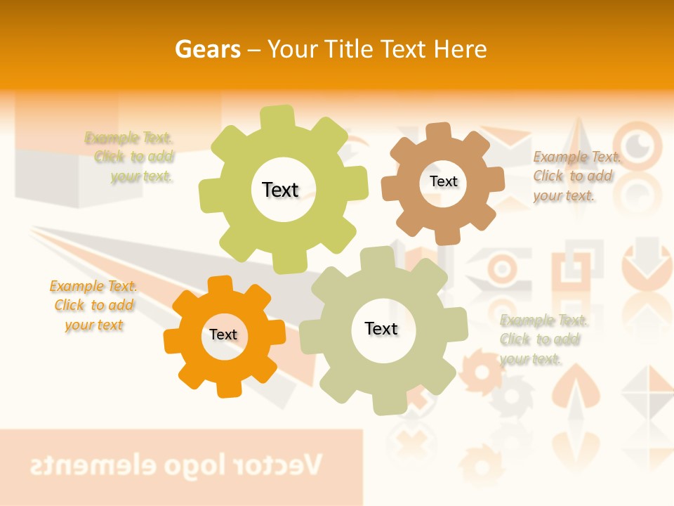 A White And Orange Presentation Is Shown PowerPoint Template