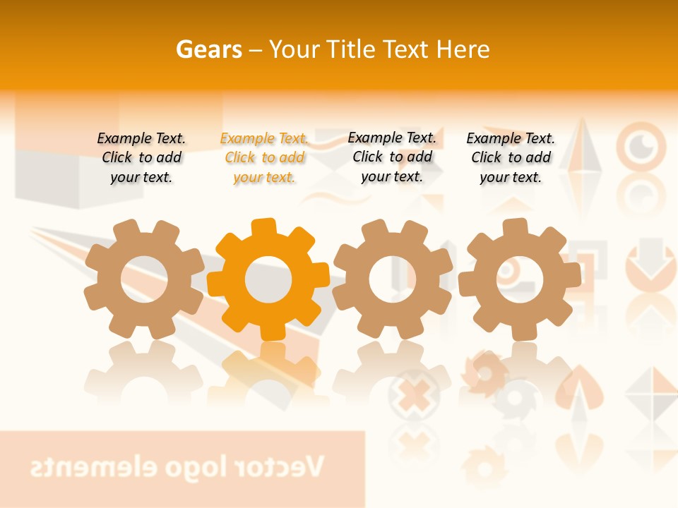 A White And Orange Presentation Is Shown PowerPoint Template