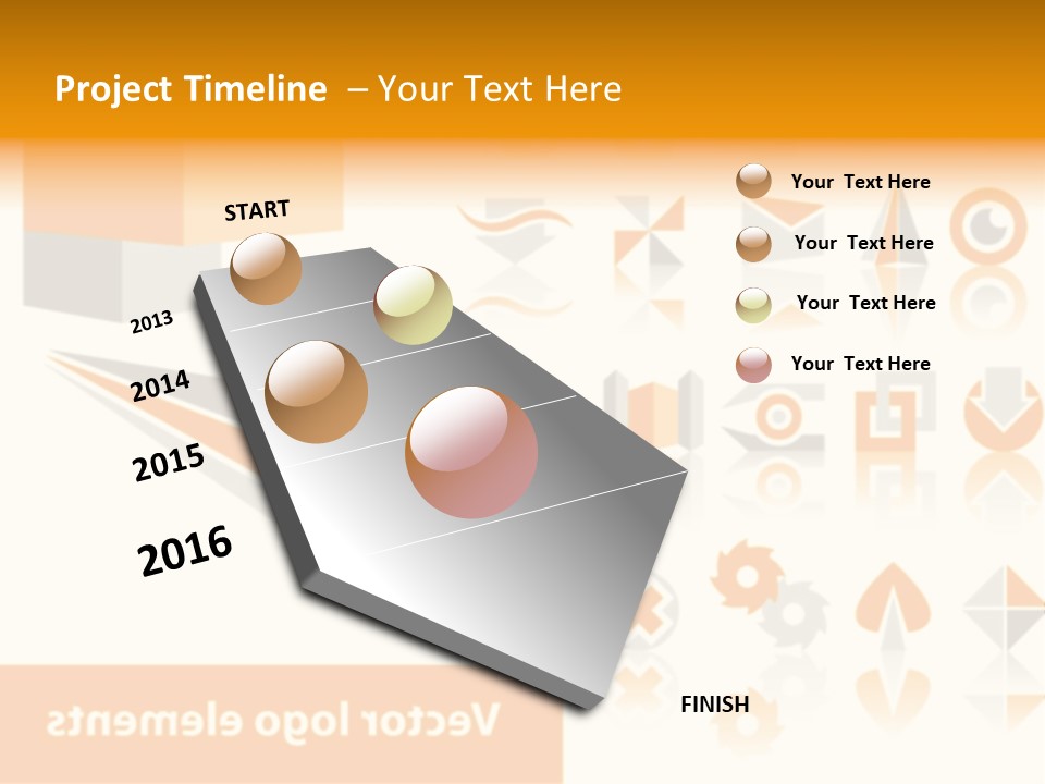 A White And Orange Presentation Is Shown PowerPoint Template