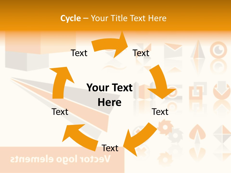 A White And Orange Presentation Is Shown PowerPoint Template