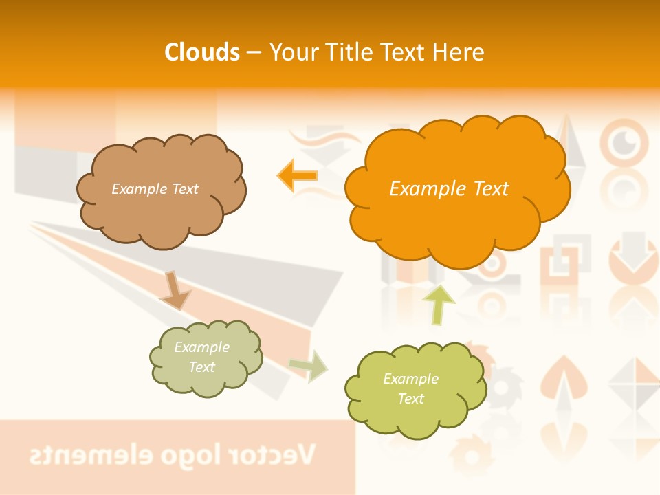 A White And Orange Presentation Is Shown PowerPoint Template