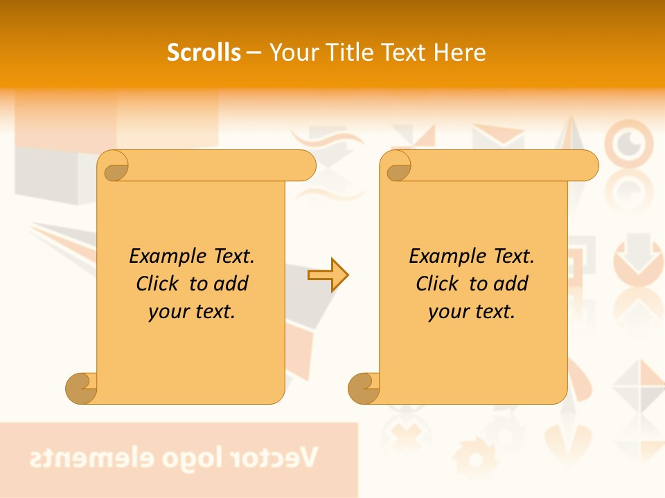 A White And Orange Presentation Is Shown PowerPoint Template