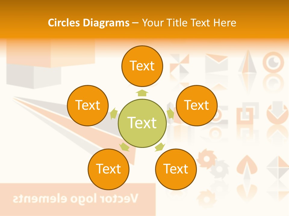 A White And Orange Presentation Is Shown PowerPoint Template