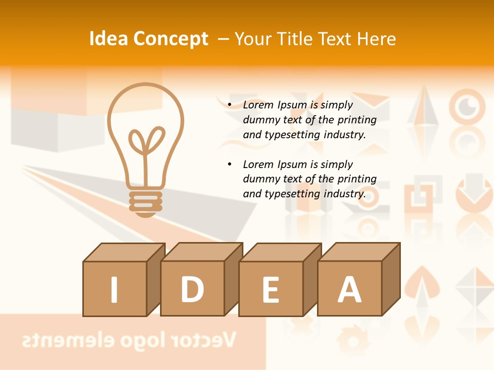 A White And Orange Presentation Is Shown PowerPoint Template