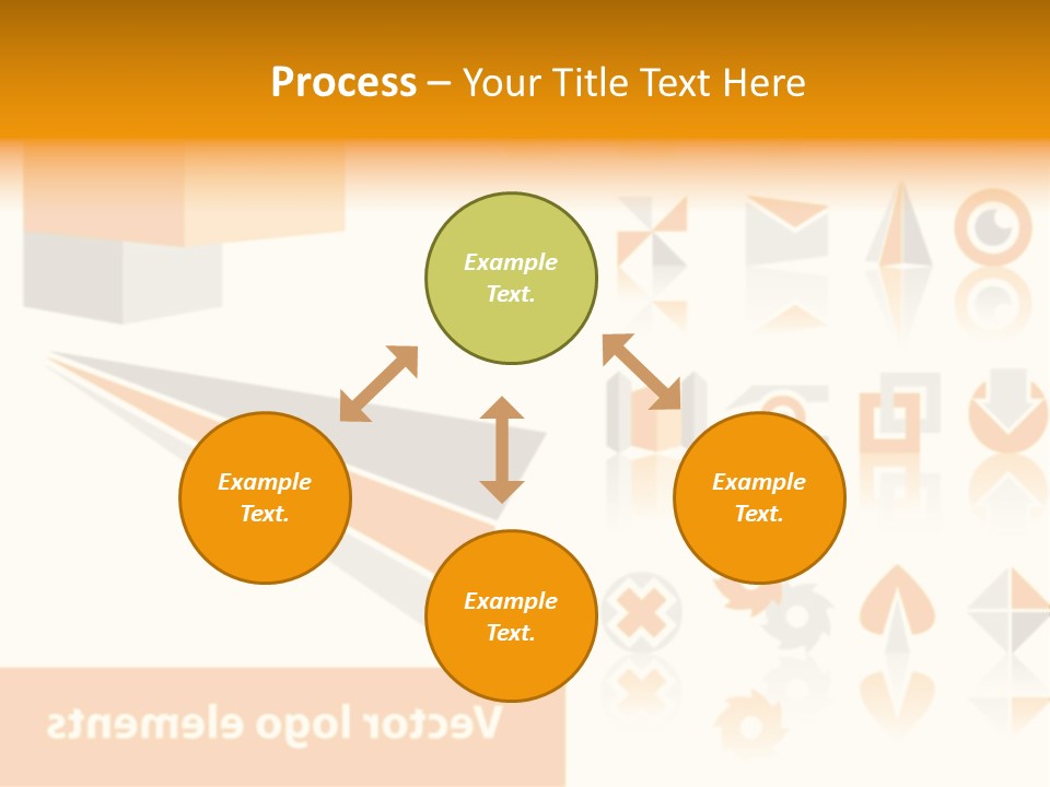 A White And Orange Presentation Is Shown PowerPoint Template
