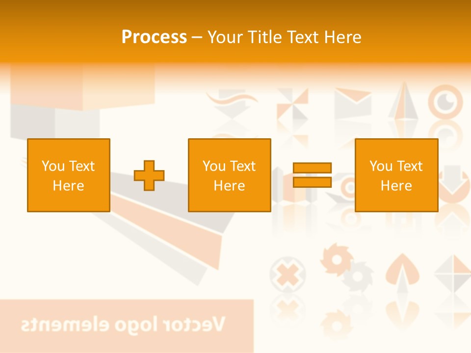 A White And Orange Presentation Is Shown PowerPoint Template