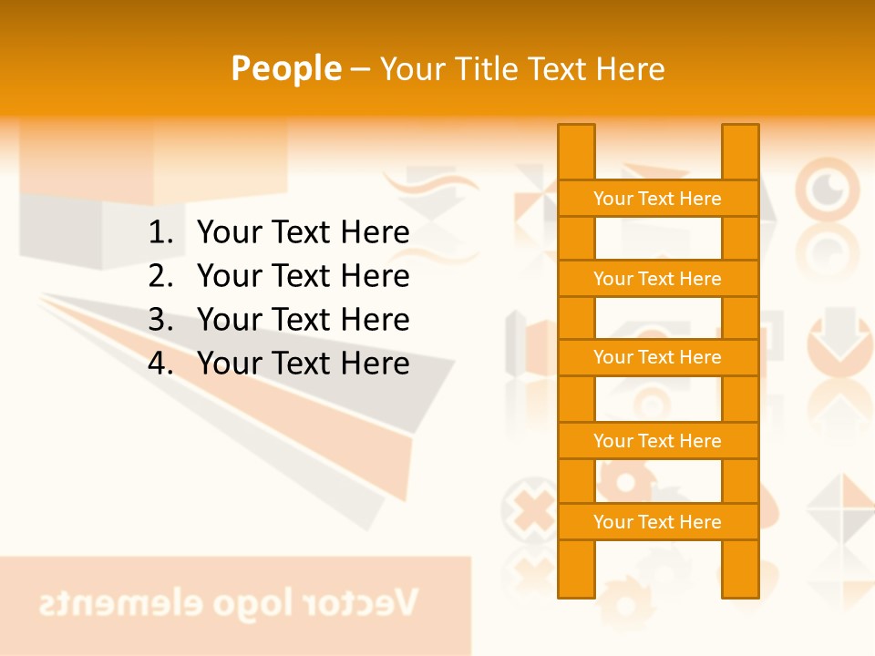 A White And Orange Presentation Is Shown PowerPoint Template