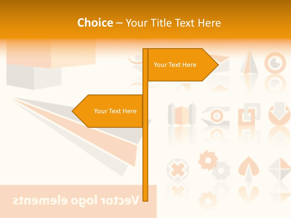 A White And Orange Presentation Is Shown PowerPoint Template