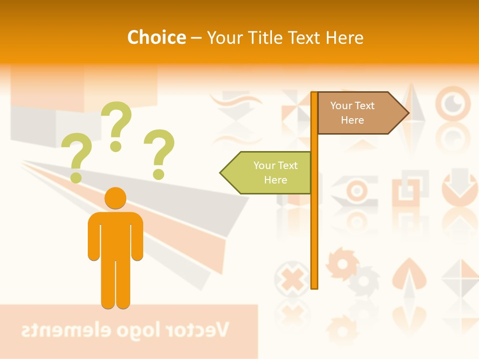 A White And Orange Presentation Is Shown PowerPoint Template