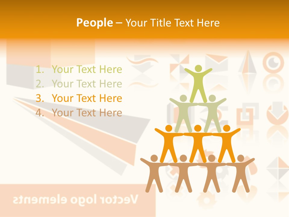 A White And Orange Presentation Is Shown PowerPoint Template