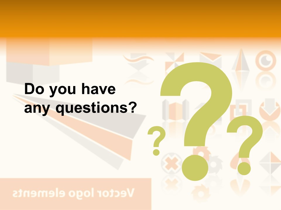 A White And Orange Presentation Is Shown PowerPoint Template