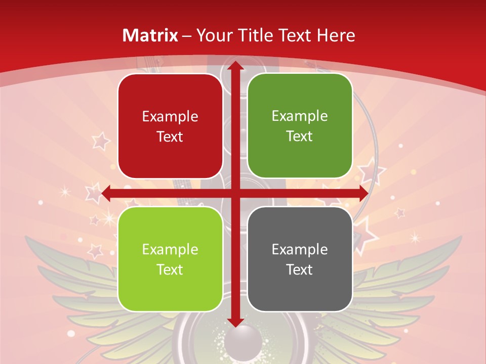 A Music Powerpoint Presentation With Speakers And Guitars PowerPoint Template