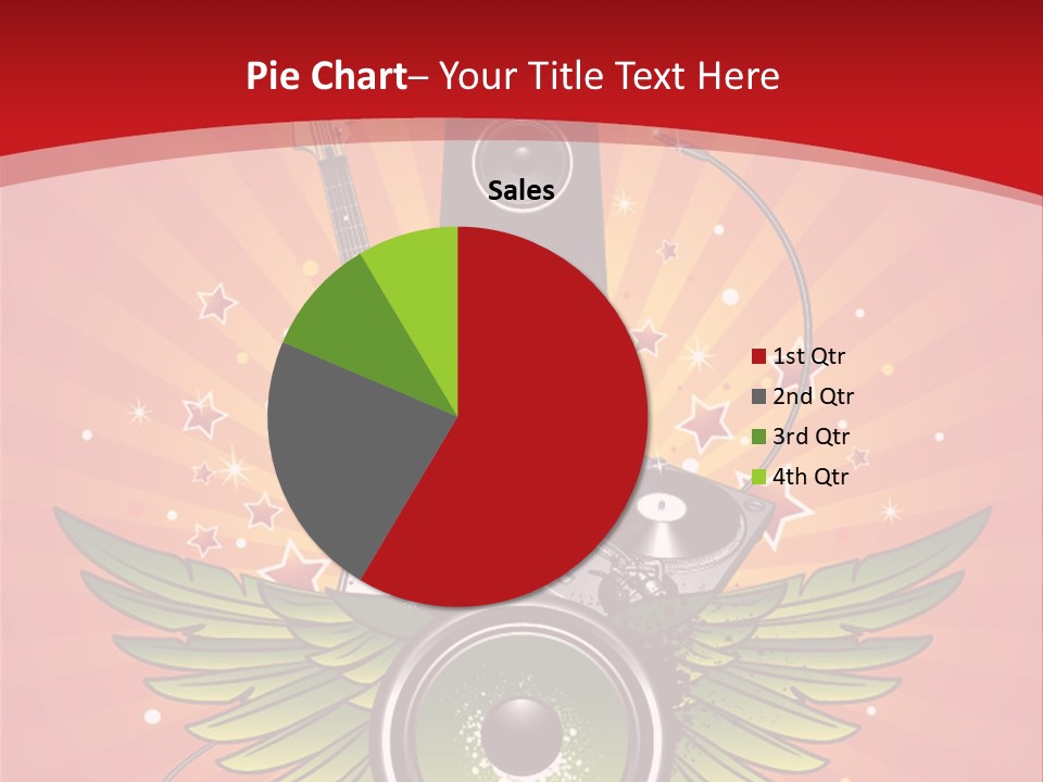 A Music Powerpoint Presentation With Speakers And Guitars PowerPoint Template