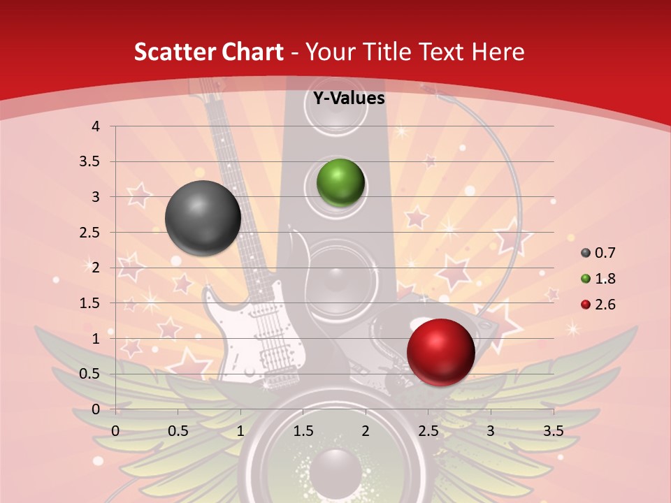 A Music Powerpoint Presentation With Speakers And Guitars PowerPoint Template