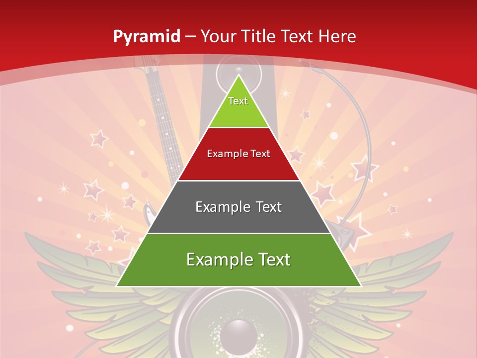 A Music Powerpoint Presentation With Speakers And Guitars PowerPoint Template