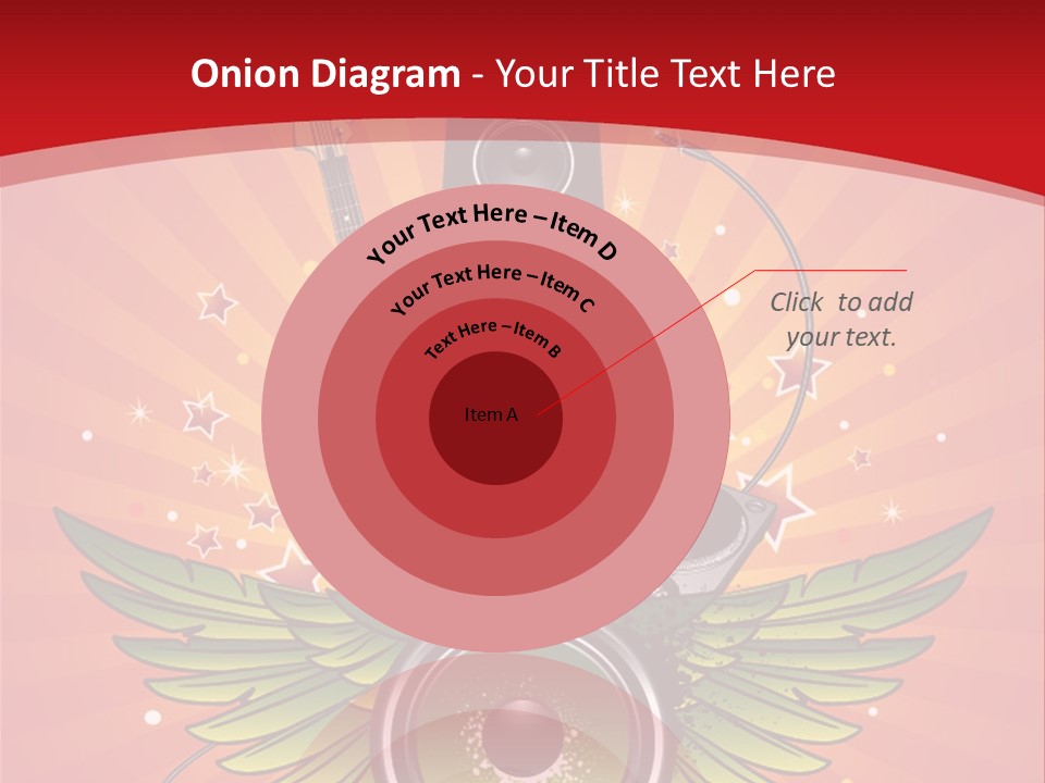 A Music Powerpoint Presentation With Speakers And Guitars PowerPoint Template