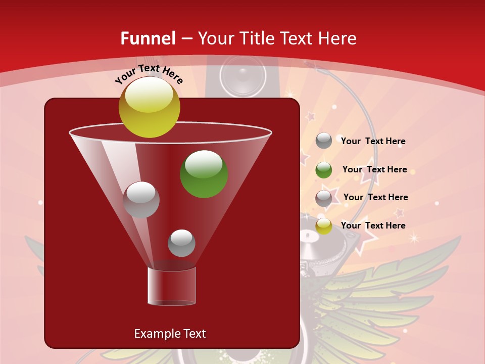 A Music Powerpoint Presentation With Speakers And Guitars PowerPoint Template