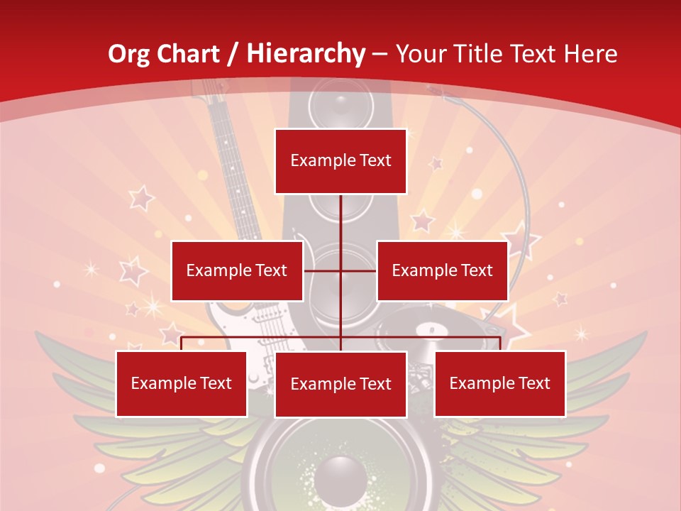 A Music Powerpoint Presentation With Speakers And Guitars PowerPoint Template