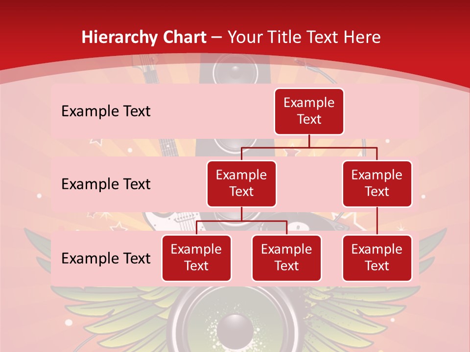 A Music Powerpoint Presentation With Speakers And Guitars PowerPoint Template