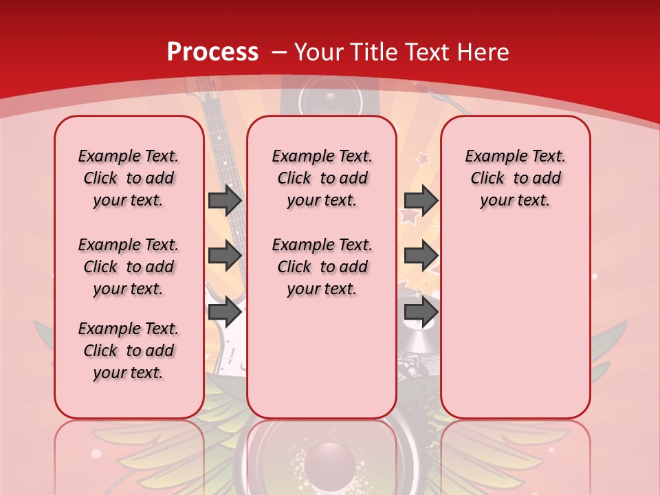A Music Powerpoint Presentation With Speakers And Guitars PowerPoint Template