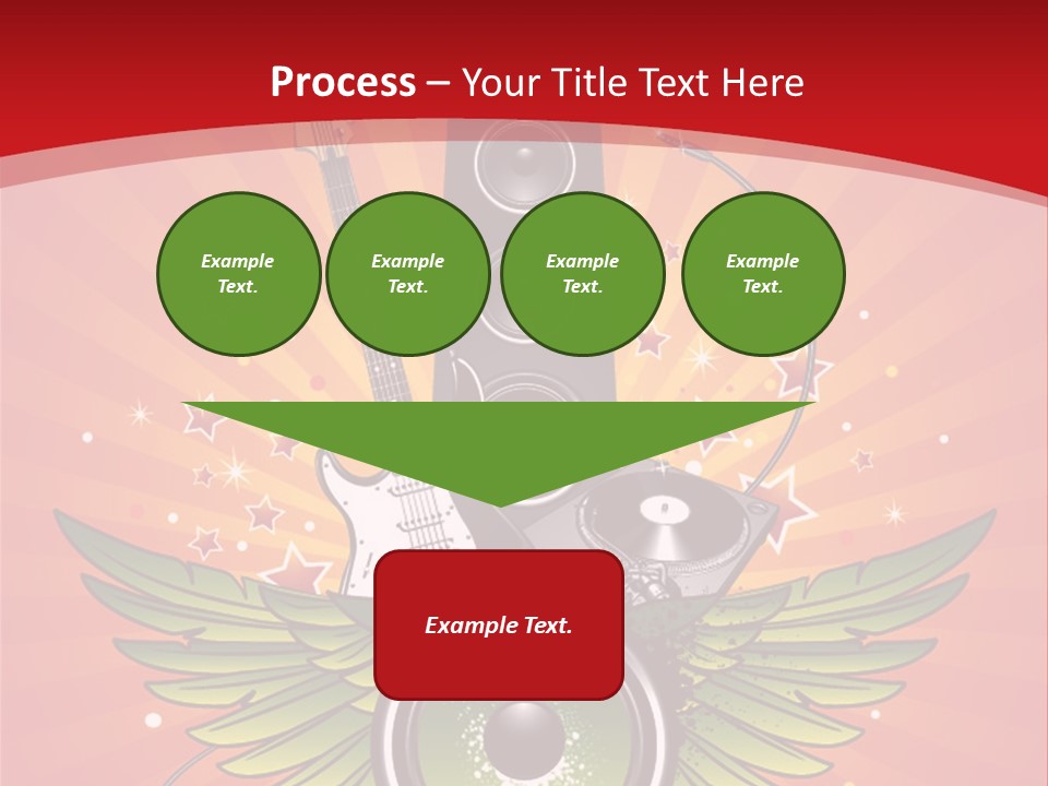 A Music Powerpoint Presentation With Speakers And Guitars PowerPoint Template