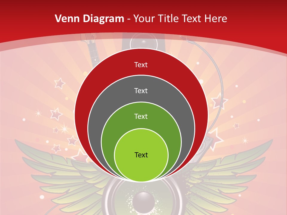 A Music Powerpoint Presentation With Speakers And Guitars PowerPoint Template