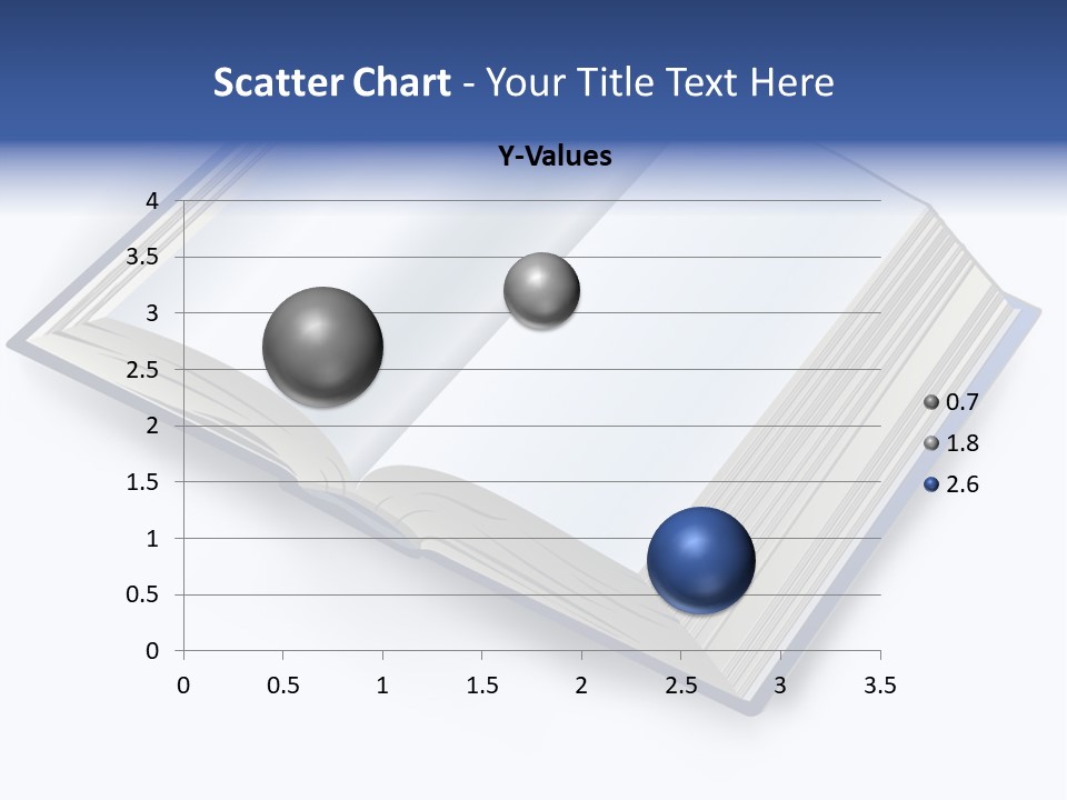 An Open Book On A White Background With A Blue Border PowerPoint Template