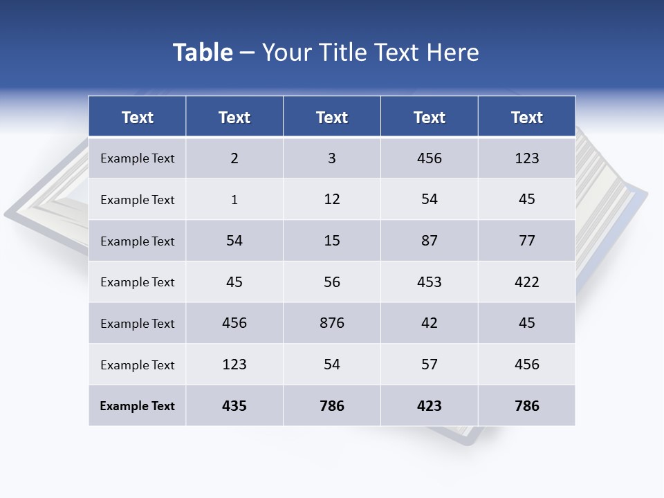 An Open Book On A White Background With A Blue Border PowerPoint Template