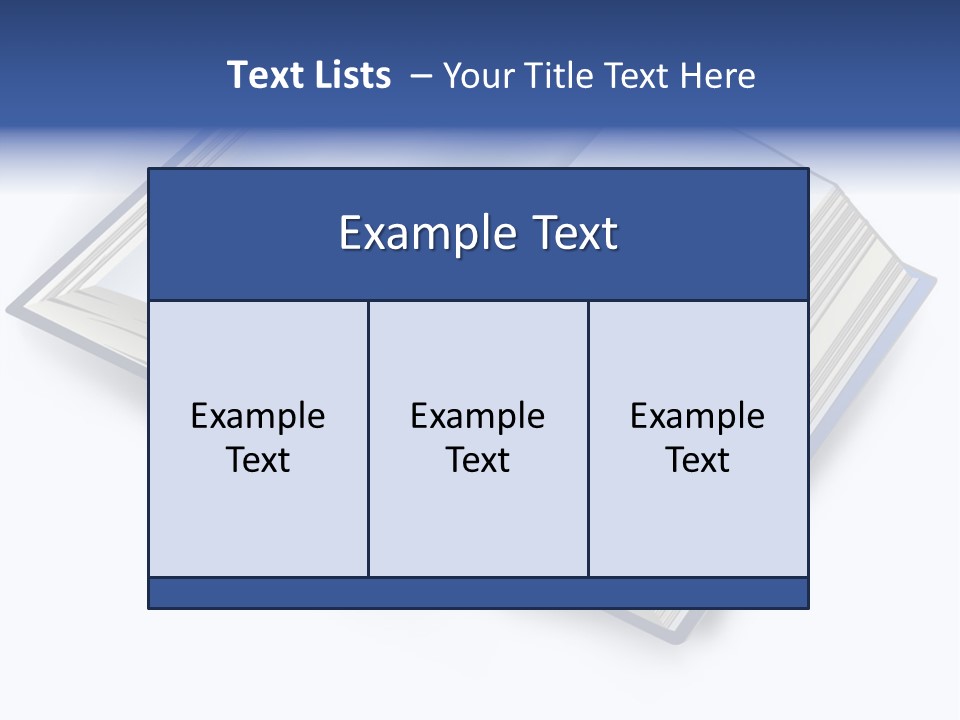 An Open Book On A White Background With A Blue Border PowerPoint Template