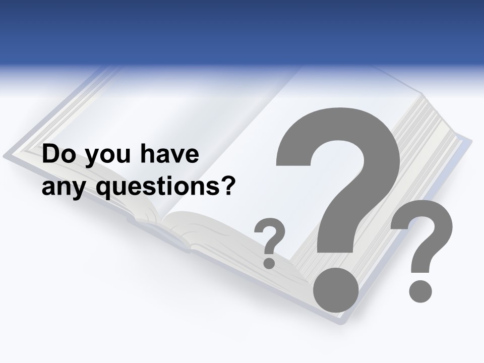 An Open Book On A White Background With A Blue Border PowerPoint Template