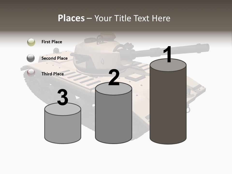 A Tank With A Gun On Top Of It PowerPoint Template